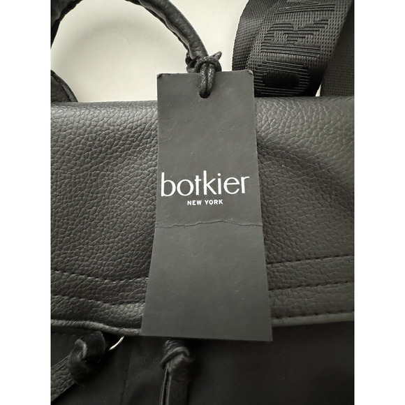 Botkier New York Trigger Backpack Small Black Polyester Lightweight Pockets NWT - Picture 7 of 12